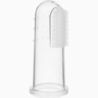 Прорезыватель - массажер детский в контейнере, 3 в 1, на палец, силиконовый от 3 мес.