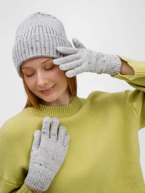 Перчатки сенсорные Spotti Senso, светло-серые, размер S/M