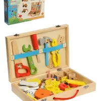 Набор инструментов детский "Собери животных", деревянный конструктор