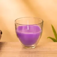 Свеча ароматическая в стакане "SCENTED CANDLE" 100 гр, лавандовые поля