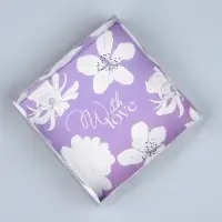 Коробка для печенья, кондитерская упаковка с пластиковой крышкой, With love, 10.5 х 10.5 х 3 см