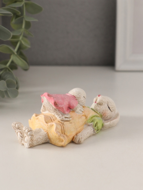 Сувенир полистоун "Зайка и цыплёнок - здоровый сон" 11х5х4 см