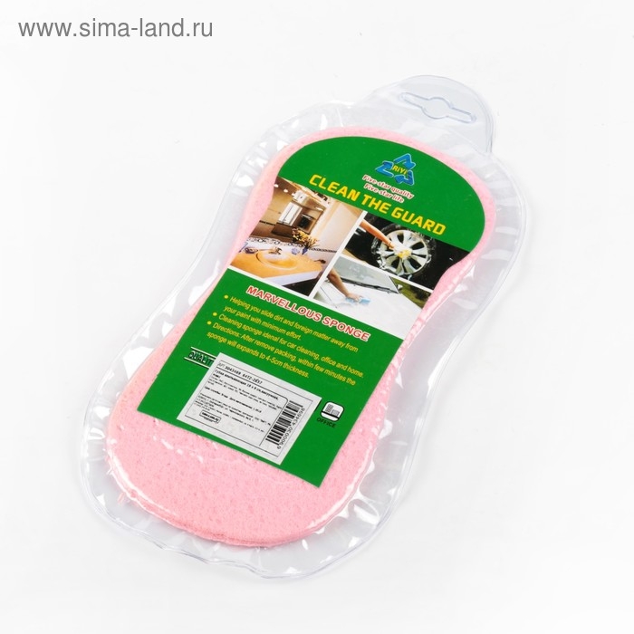 Губка впитывающая для авто, 19&times;9 см, вакуумная, микс