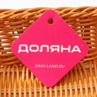 Корзинка для фруктов и хлеба Доляна &laquo;Капучино&raquo;, пластик, плетёная, 34&times;24&times;7 см, коричневая