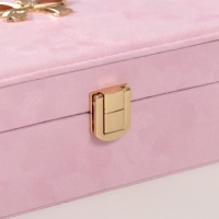 Шкатулка текстиль для украшений "Бант" нежно-розовый 22х14,5х7 см Шкатулка текстиль для украшений "Бант" нежно-розовый 22х14,5х7 см