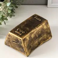 Копилка "Золотой слиток" 16,5х11,5х8 см