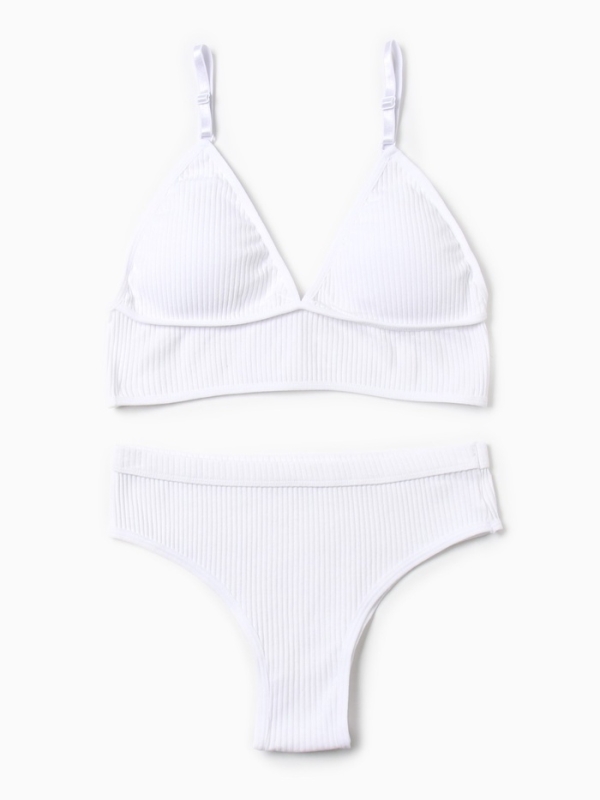 Комплект женский (топ, трусы) цвет белый, размер 42-44