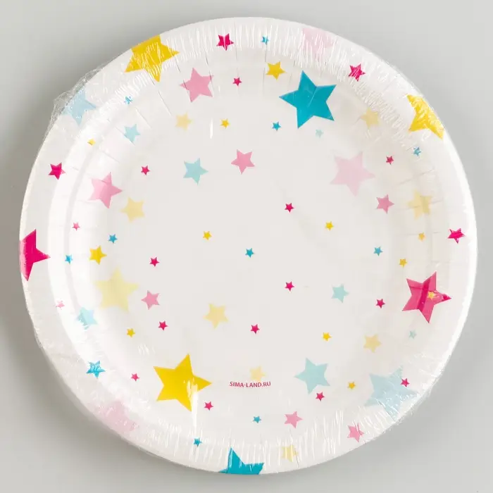 Тарелка одноразовая бумажная &laquo;Звёзды&raquo;, 18 см