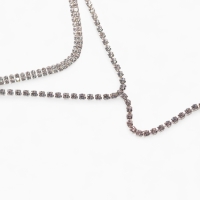 Набор 2 предмета: колье-чокер, серьги "Блеск", цвет белый в серебре