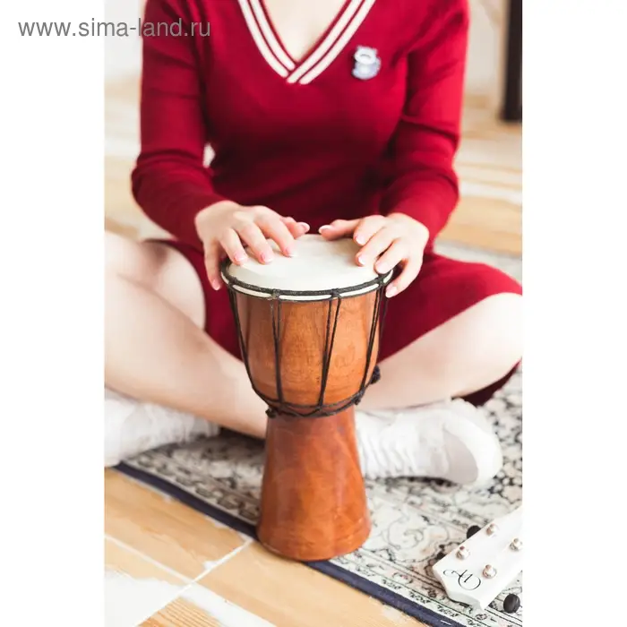 Сувенирный музыкальный инструмент барабан джембе "Классика" 30х15х15 см
