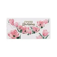 Конверт для денег &laquo;С днём рождения&raquo;, акварельный картон, тиснение, конгрев 19 х 9 см