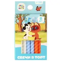 Свечи для торта &laquo;Котёнок по имени Гав&raquo;, 8 штук, Союзмультфильм