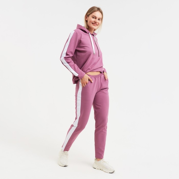 Костюм женский (толстовка/брюки) Шарлотта, цвет сухая роза, размер 52 Костюм женский (толстовка/брюки) Шарлотта, цвет сухая роза, размер 52