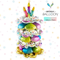 Шар фольгированный 42" &laquo;Пирамидка &ndash; цветы&raquo;, под воздух