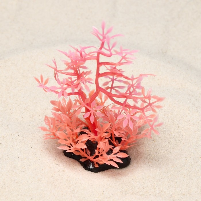 Растение искусственное аквариумное, светящееся, 10 см, красное Растение искусственное аквариумное, светящееся, 10 см, красное