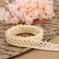 Кружево вязаное, 15 мм &times; 15 &plusmn; 1 м, цвет бежевый