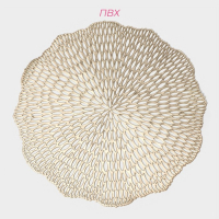 Салфетки сервировочные на стол Доляна &laquo;Мэри&raquo;, d=38 см, 4 шт, цвет золотой