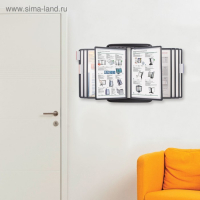 Демосистема настенная на 10 серых панелей A4, BRAUBERG, европодвес Демосистема настенная на 10 серых панелей A4, BRAUBERG, европодвес