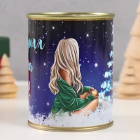 Носки в банке "Новогодняя сказка есть" (внутри носки женские,цвет белый) Носки в банке "Новогодняя сказка есть" (внутри носки женские,цвет белый)