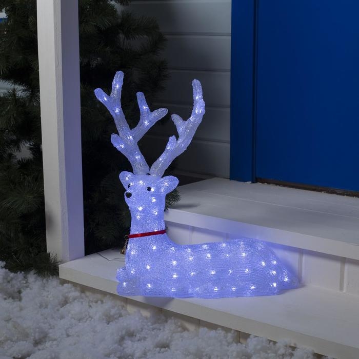 Светодиодная фигура &laquo;Олень благородный&raquo; 80 &times; 76 &times; 30 см, акрил, 176 LED, 8 режимов, 24 В, свечение белое