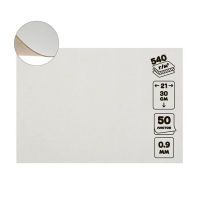Картон переплётный 0.9 мм, 21 х 30, 50 листов, 540 г/м², белый Картон переплётный 0.9 мм, 21 х 30, 50 листов, 540 г/м², белый