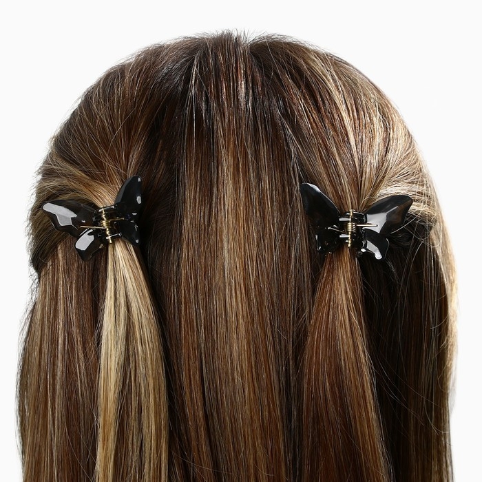 Краб для волос в форме бабочек &laquo;Dream&raquo;, 2 шт., 4 х 3 х 2.5 см