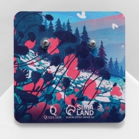 Серьги акрил &laquo;Зайчики&raquo;, цвет бело-розовый в серебре