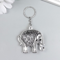 Брелок металл "Слон в попоне" серебро 4,5х4,5 см Брелок металл "Слон в попоне" серебро 4,5х4,5 см