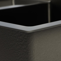 Мойка кухонная AFLORN AF95848F-R, врезная, правая, S=3 и 0,8 мм, 58х48х22 см, сифон, графит Мойка кухонная AFLORN AF95848F-R, врезная, правая, S=3 и 0,8 мм, 58х48х22 см, сифон, графит