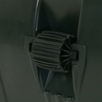 Движок пластиковый, на колёсах, размер ковша 43 &times; 75 см, металлическая планка, с быстросъёмной ручкой, чёрный