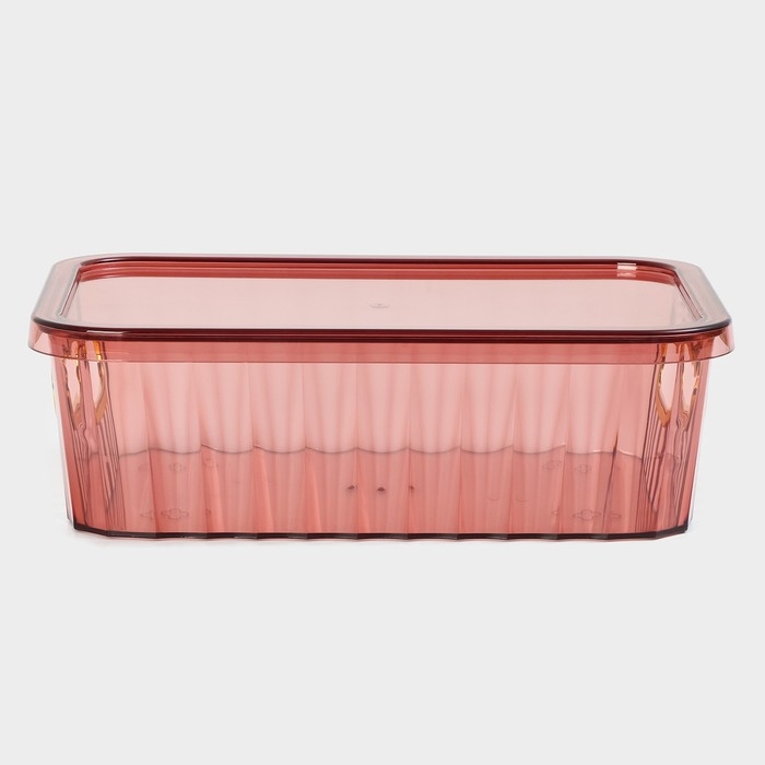 Контейнер для хранения с крышкой &laquo;Грани&raquo;, 25,5&times;18&times;8 см, цвет МИКС