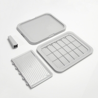 Туалет для собак со столбиком и стенкой 51 х 41 х 27см, светло-серый Туалет для собак со столбиком и стенкой 51 х 41 х 27см, светло-серый