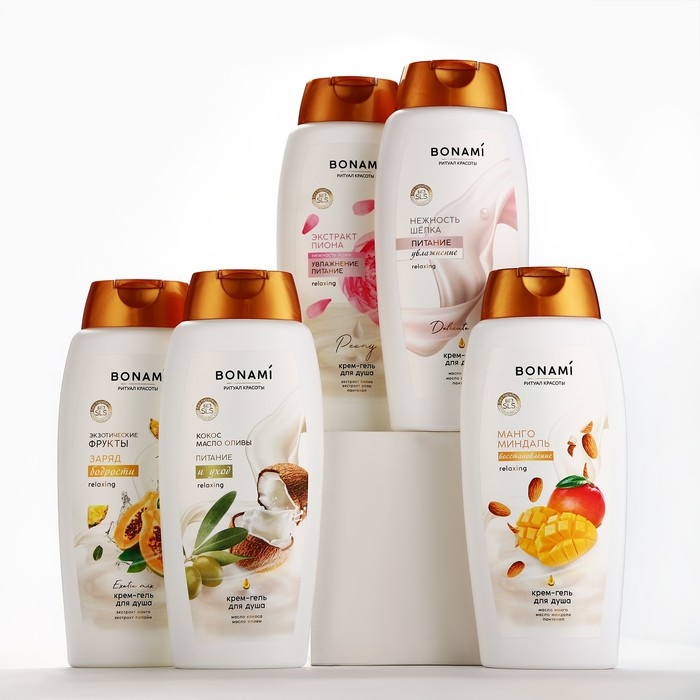 Гель для душа женский с пантенолом, 750 мл, аромат нежности шёлка, BONAMI