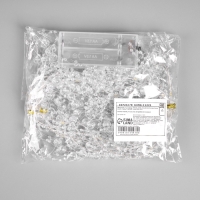 Гирлянда &laquo;Нить&raquo; 2 м роса с насадками &laquo;Иней&raquo;, IP20, нить серебристая, 20 LED, батарейки AAx2 (не в комплекте), 2 режима, свечение тёплое белое