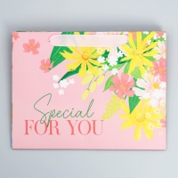 Пакет подарочный с широким дном, упаковка, &laquo;Special for you&raquo;, 25 х 19 х 18 см