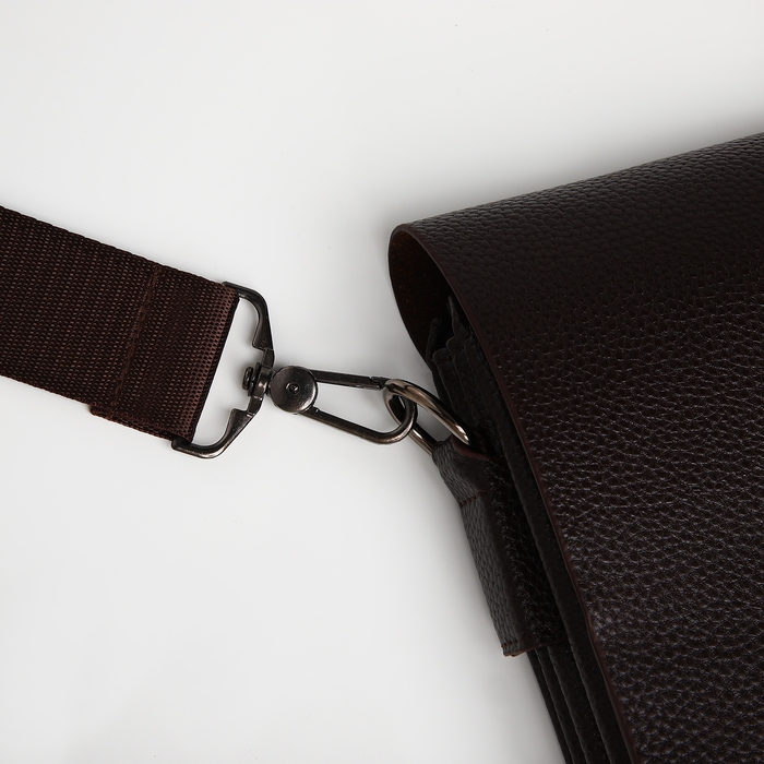 Сумка мужская через плечо TEXTURA, наружный карман, цвет коричневый Сумка мужская через плечо TEXTURA, наружный карман, цвет коричневый