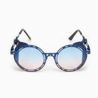 Очки солнцезащитные, uv 400, кожаные шторки, дужка 14.7 см, ширина 14.4 см, линза 7 х 5.5 см