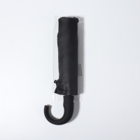 Зонт полуавтоматический &laquo;Мрак&raquo;, эпонж, 3 сложения, 8 спиц, R = 47/55 см, D = 110 см, цвет чёрный