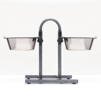 Регулируемая разноуровневая подставка 40 см с 2 мисками по 4 л Регулируемая разноуровневая подставка 40 см с 2 мисками по 4 л