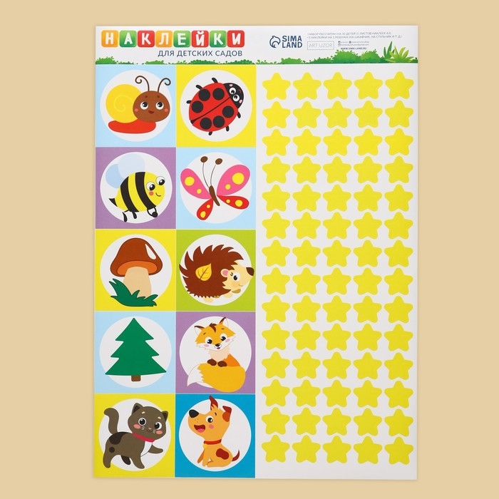 Наклейки &laquo;Для шкафчиков, кроваток и стульчиков&raquo;, 5 листов, 42 х 29,7 см