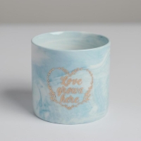 Горшок для цветов керамический с тиснением, кашпо &laquo;Расти&raquo;, 8 х 7,5 см