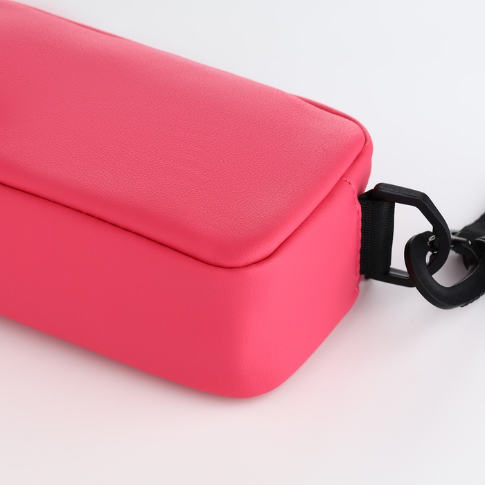 Сумка женская на молнии, TEXTURA, маленький размер, длинный ремень, цвет фуксия