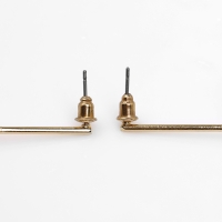 Серьги с жемчугом &laquo;Бусина&raquo; спираль мини, цвет золото