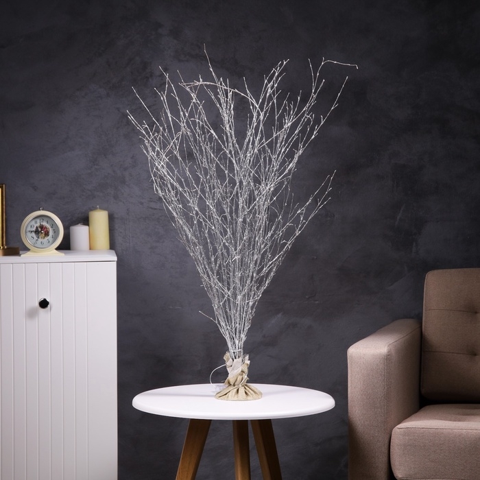 Светодиодная фигура &laquo;Ветви серые&raquo; 80х55х6 см, 30 LED, батарейки АAх3 (не в комплекте), свечение теплое белое