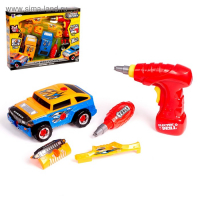 Конструктор винтовой &laquo;Внедорожник&raquo;, сменные корпуса, с электро-шуруповёртом, 40 деталей