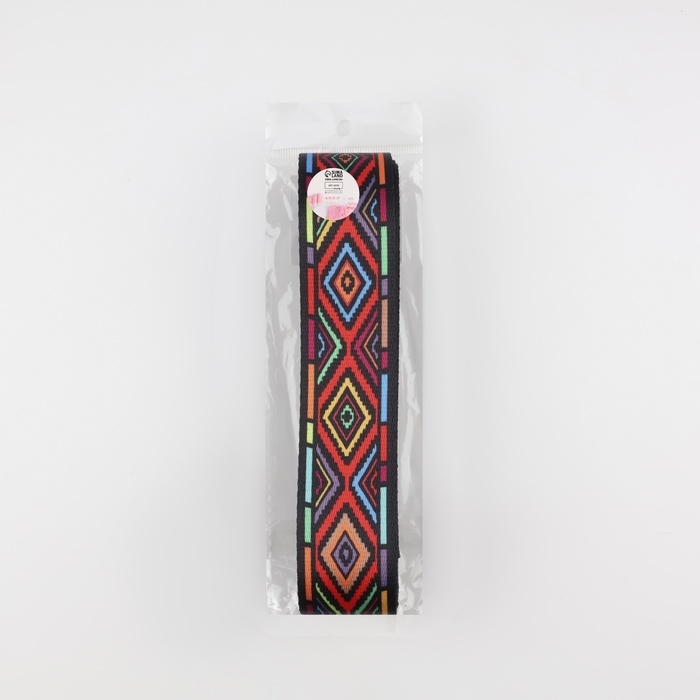 Стропа ременная, 38 мм, 3 &plusmn; 0,1 м, цвет цветные ромбы