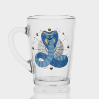 Кружка стеклянная кофейная &laquo;Мистические змеи&raquo;, 300 мл, МИКС