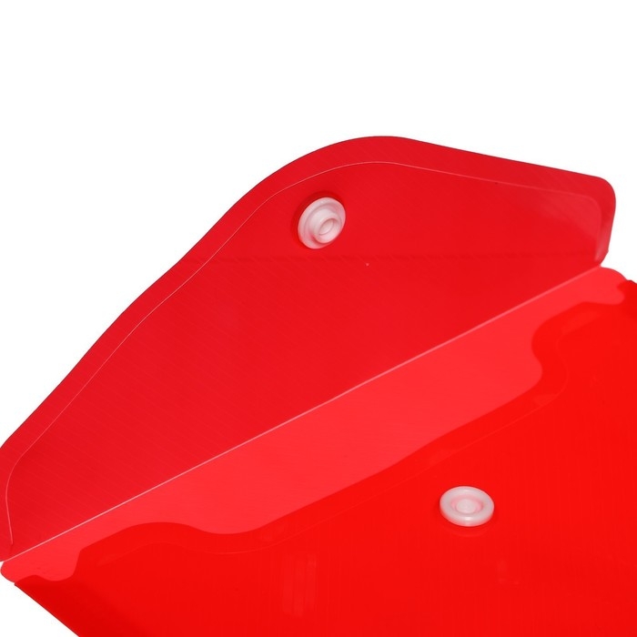 Набор из 5 штук, папка-конверт на кнопке, А6, 180 мкм, рифлёная, флуоресцентная, 5 цветов