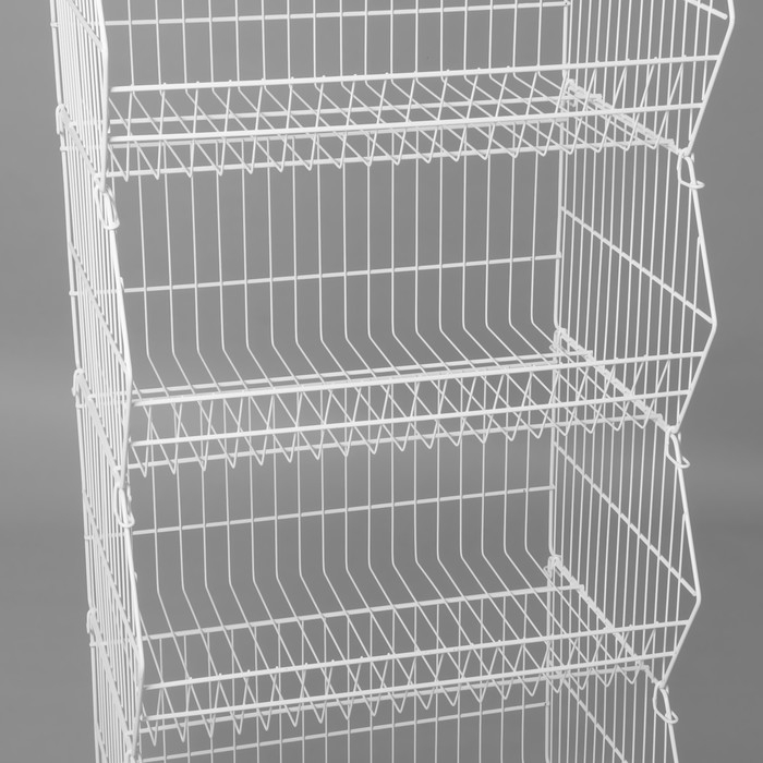 Горка-накопитель из шести корзин, 60&times;45&times;178, цвет белый