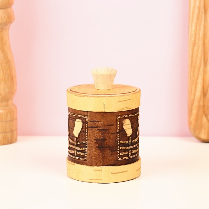 Туес &laquo;Подсолнушек&raquo;, соль, 7&times;9 см, береста